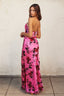 Floral Strapless Slip Maxi Dress