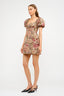 Floral Jacquard Puff Sleeve Dress