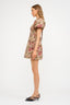 Floral Jacquard Puff Sleeve Dress