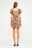 Floral Jacquard Puff Sleeve Dress