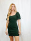 Laurel Green Berina puff sleeve dress