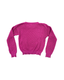 Fuchsia Crochet Heart Sweater