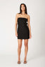 Foldover Strapless Slip Mini Dress