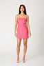 Foldover Strapless Slip Mini Dress