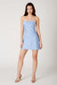 Foldover Strapless Slip Mini Dress