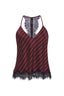 Gold Hawk burgundy stripe racerback cami