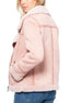 Love Token Natasha pink faux suede moto jacket